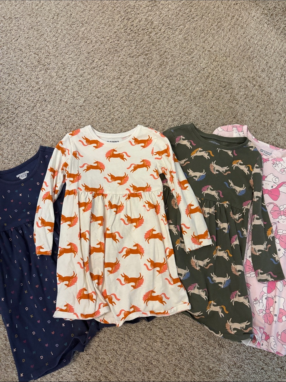 Girls 4 piece long sleeve dress bundle!